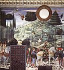 Benozzo Di Lese Di Sandro Gozzoli Wall Art - Procession of the Middle King (south wall)